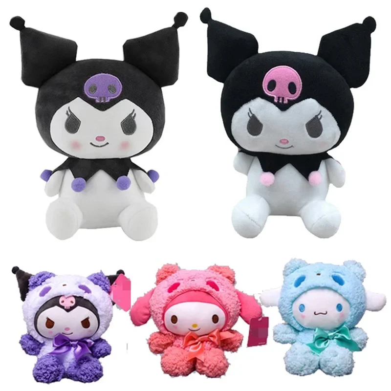 

Горячая Sanrio 25 см аниме Sanriod игрушки Kawaii Kuromi Cinnamoroll плюшевые мягкие игрушки куклы плюшевая подушка детские игрушки подарки