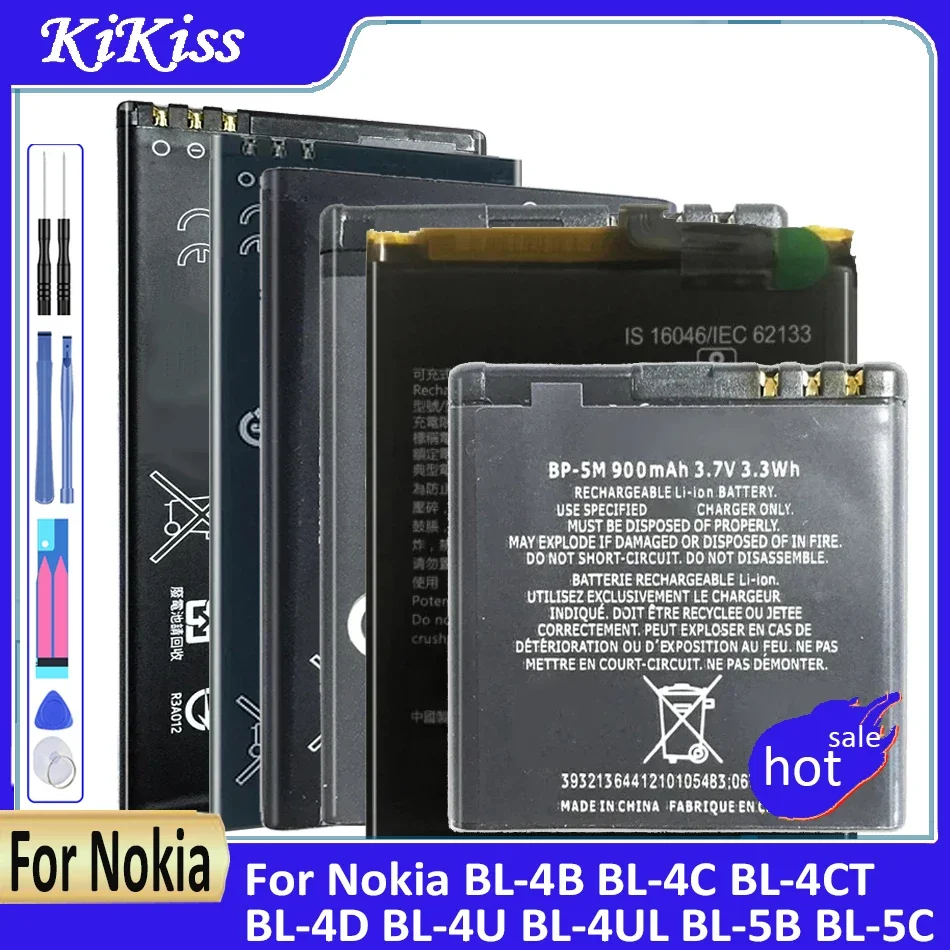 Battery BL-4B BL-4C BL-4CT BL-4D BL-4U BL-4UL BL-5B BL-5C BL-5CA BL-5CB BL-5CT BP-5Z BL-5J BLC-2 BP-4L BP-5M BP-6M For Nokia