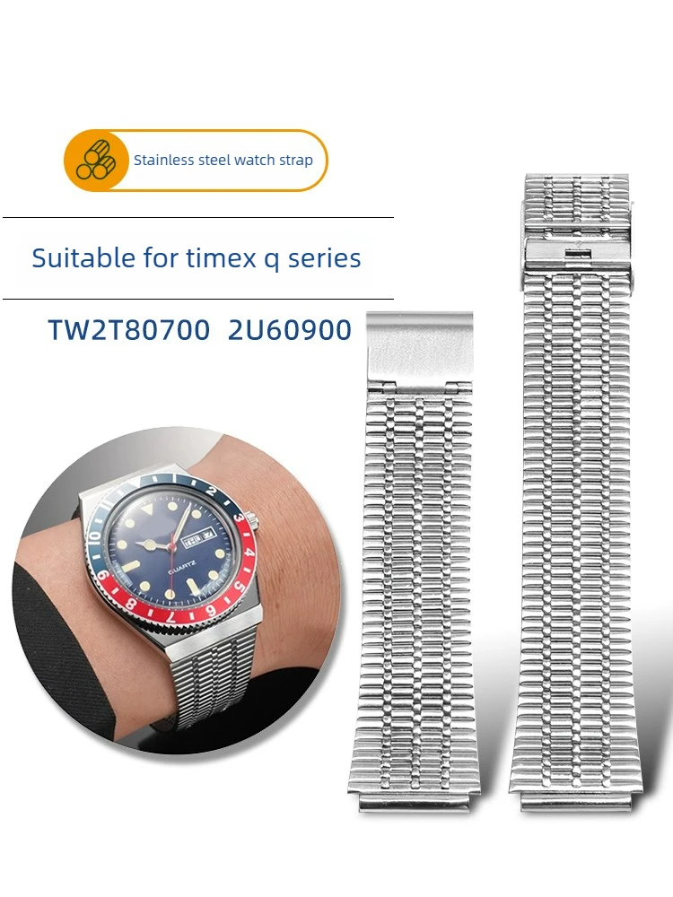 

Stainless Steel Watch Strap Is Suitable for TIMEX Timex Q Series Corecircle TW2T80700 TW2U60900 Accessories