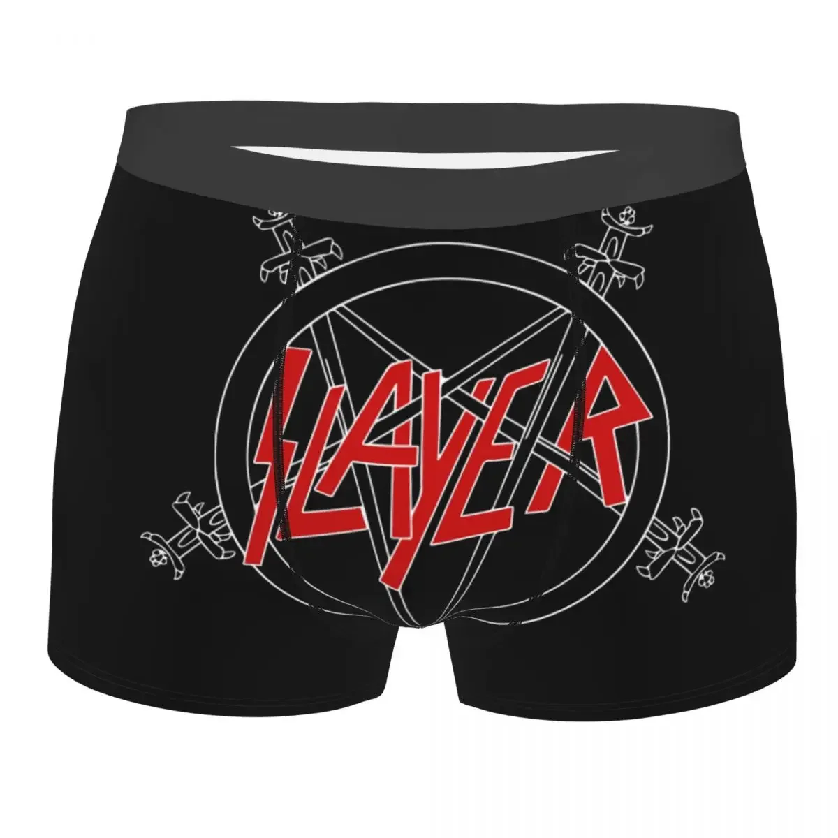 Male Funny Heavy Rock Slayers Logo Underwear Thrash Boxer Briefs Soft Shorts Panties Underpants