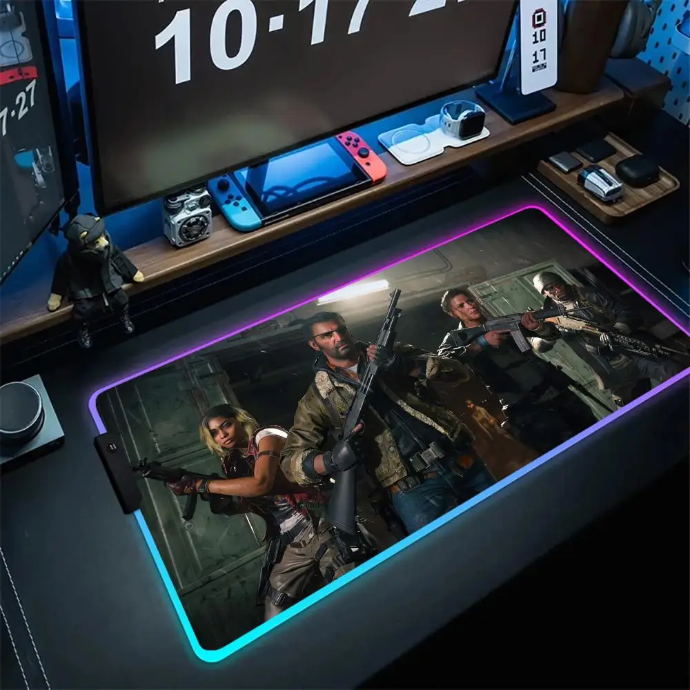 

C_call of D_duty B_black O_ops 6 Teclado Mecánico Gamer New Arrivals Mouse Pad RGB Mouse Pad LED Large Gamer Luminous Large Gami