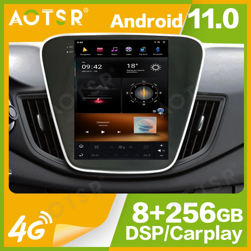 

10.4'' Qualcomm 8 For Tesla For Chevrolet Cavalier 2016-2018 Car Radio Multimedia Player Android 11 Auto GPS Navi Carplay Head