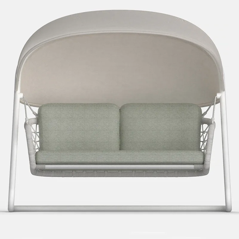 

Outdoor swing hanging blue waterproof sunscreen courtyard sunshade Nordic outdoor indoor balcony rocking chair B & B camping