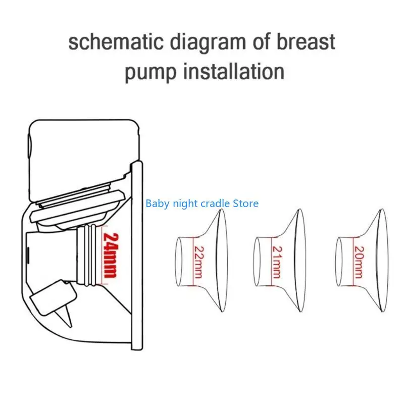 

J2FF 14-22mm Breast Pumps Converter Accessories for Comfortable and Powerful Suction