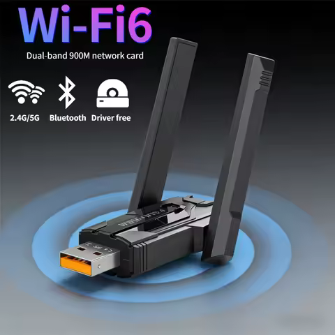 2in1 900Mbps Bluetooth 5.4 USB Adapter 2dBi Antenna WiFi6 Network Card Dongle 2.4G&amp;5GHz Wlan Signal Receiver For PC Driver Free