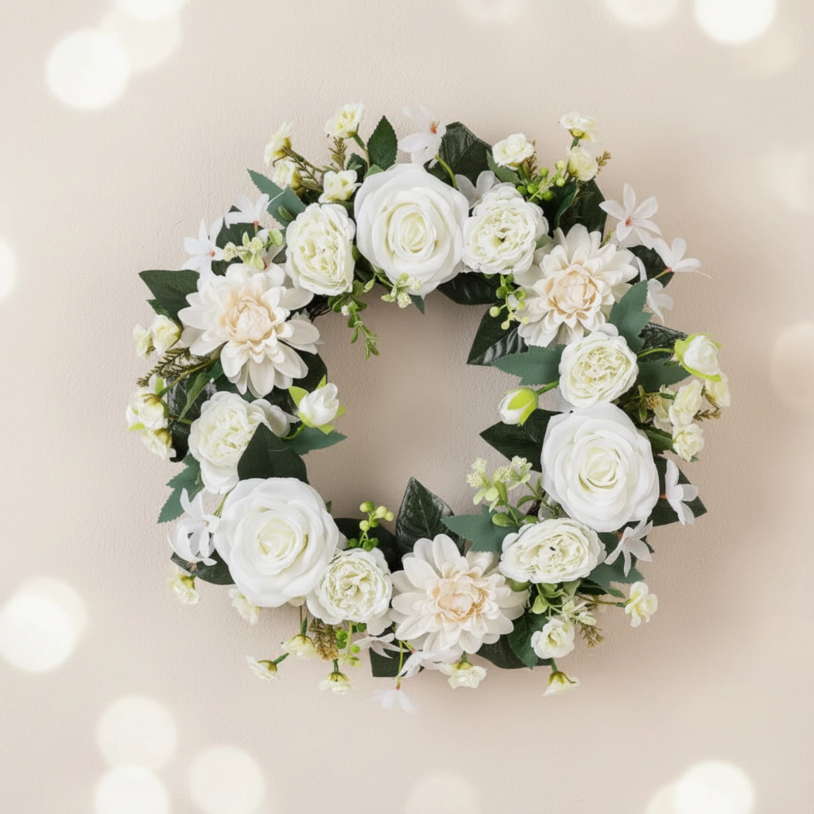 Home Decor Daisy - Rose Peony Daisy Wreath Artificial Flower