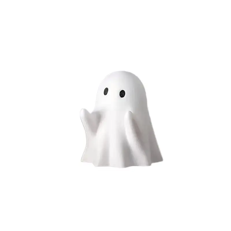 Ingenious-Ghost Pen Holder Cute Resin Halloween Decor For Office And Home Desktop Organizer Fun Funny Stationery Stand Gift