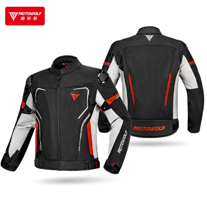 

Motowolf Jacket Man Motorcycle Jacket CE Certified Armor Protection Summer Breathable Moto Clothing Anti Fall Motocross Jacket