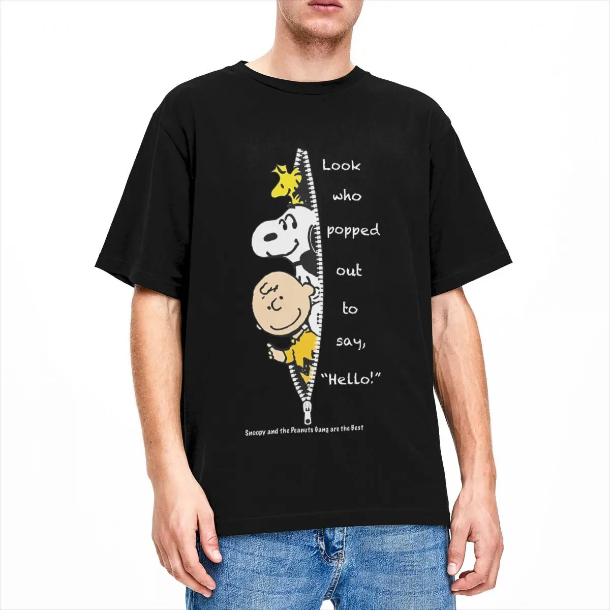 T-shirt Peanuts Charlie Brown e Snoopy T-shirt vintage T-shirt di tendenza in cotone per coppia T-shirt con motivo a maniche corte