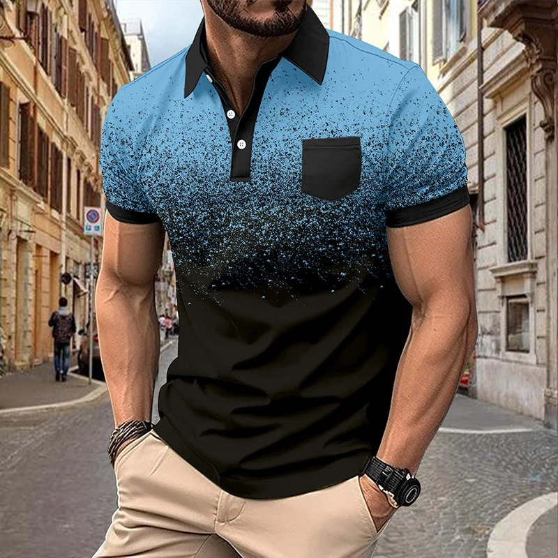 

New summer men's casual fashion POLO cedar tide brand sports beach wear