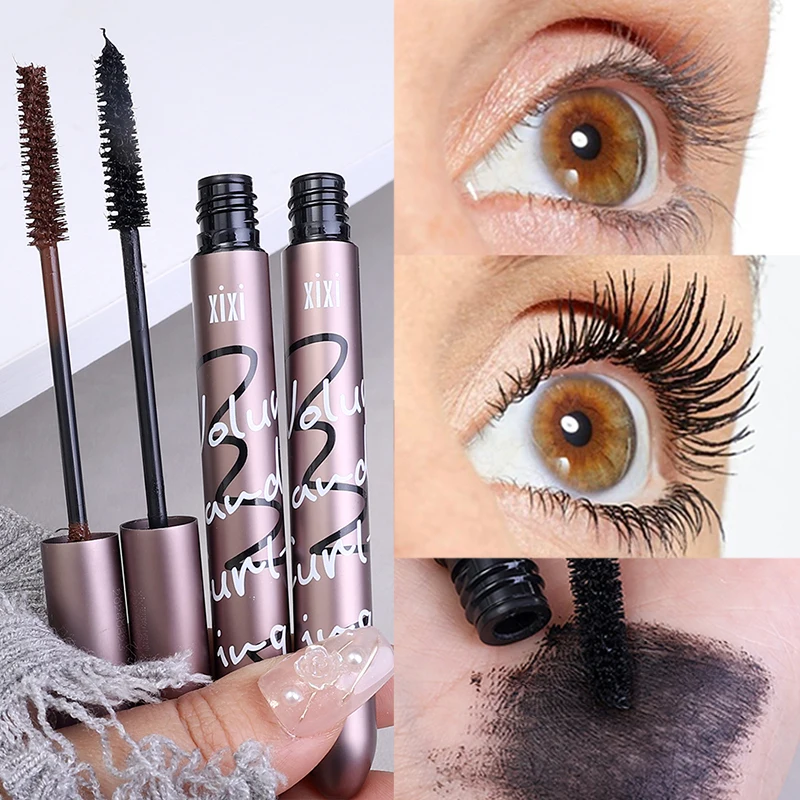 5D Silk Fiber Mascara Lasting Natural Waterproof Quick Drying Non-blooming Black Brown Purple Mascara Eye Beauty Makeup Cosmetic