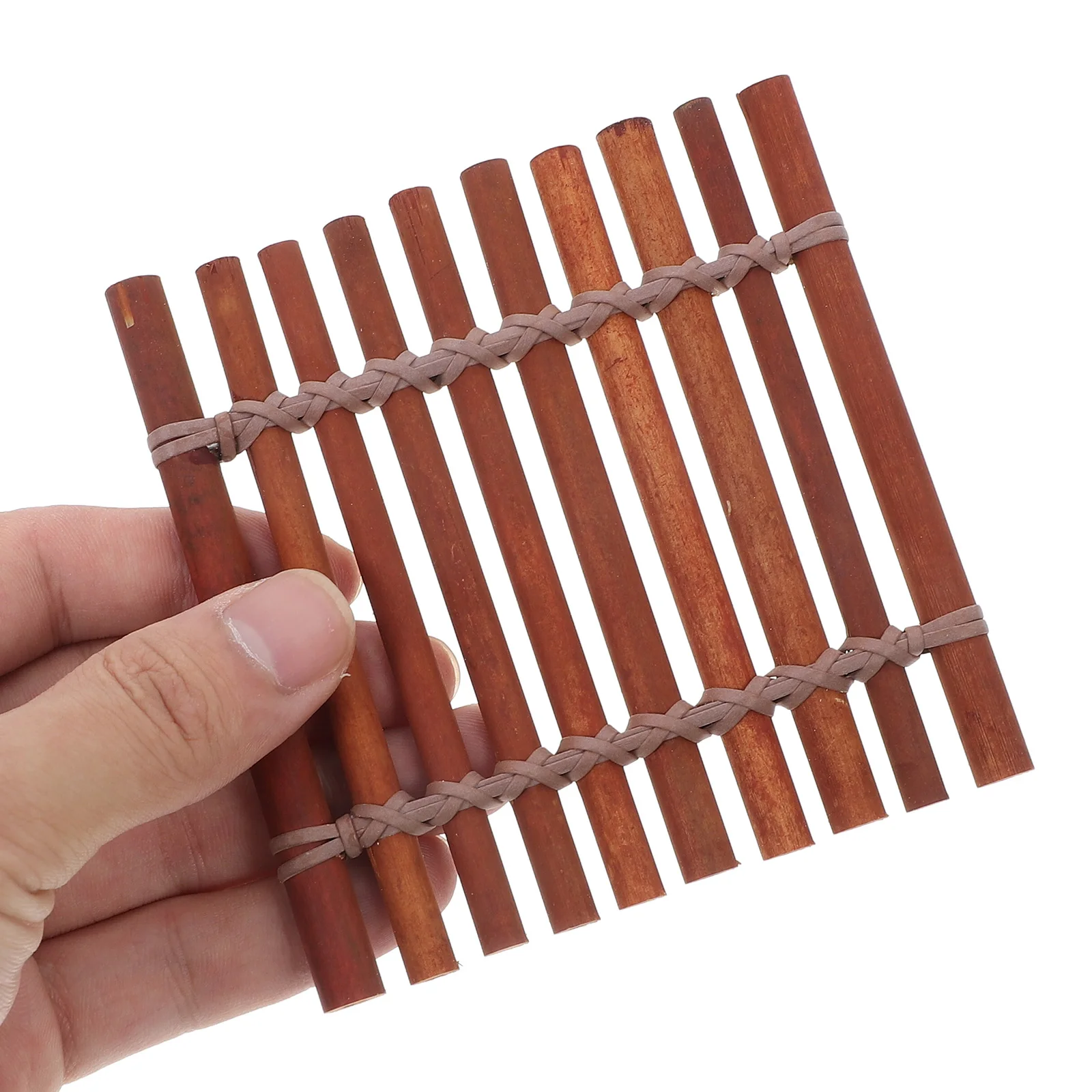 1pcs Bamboo Raft Micro Landscape Unique Weaving Design Material For Photography Props Miniature Gardens Teaching