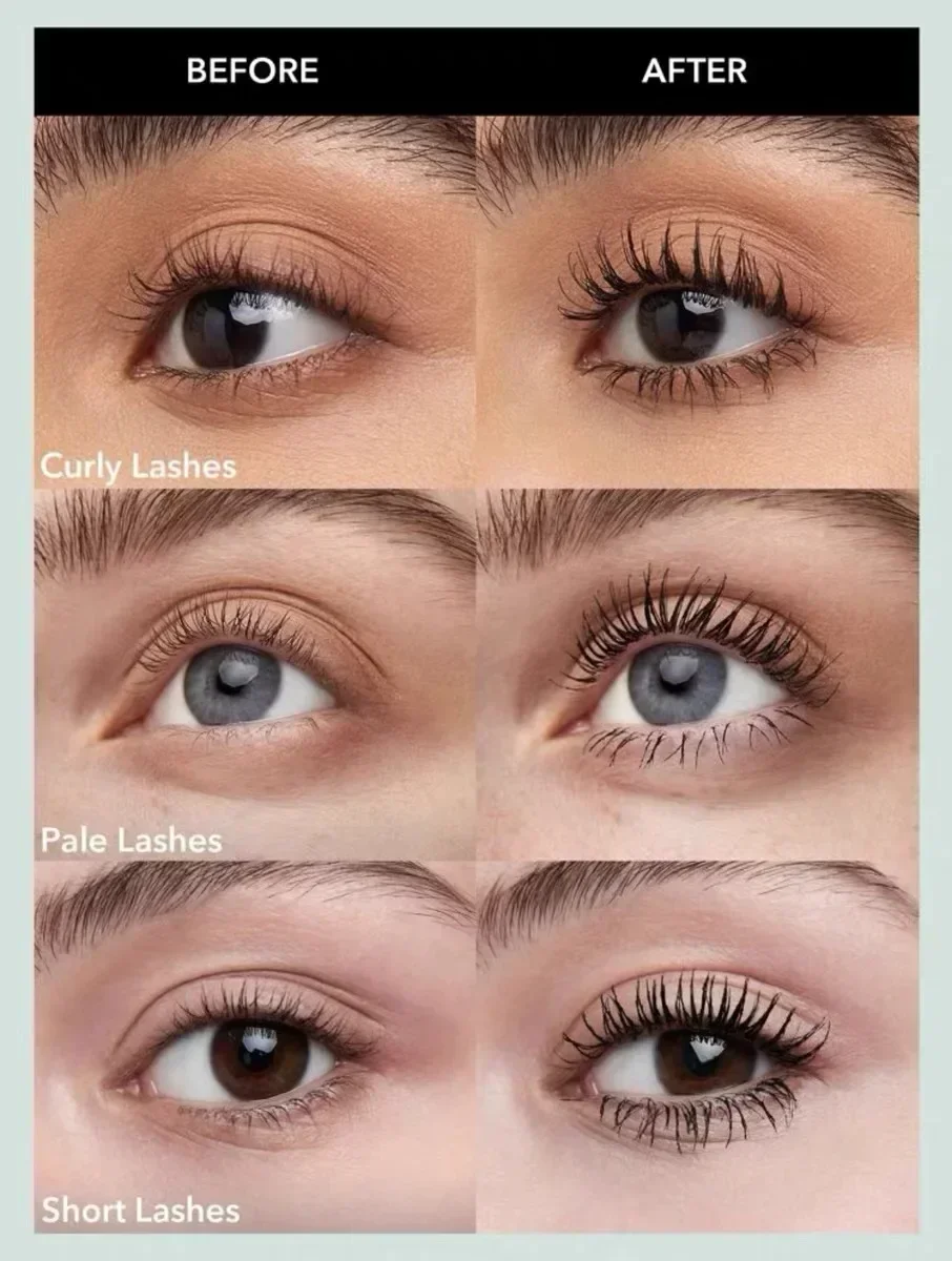 SHEGLAM 2-in-1 schwarze, wasserfeste Wimperntusche mit Volumen und Längen, langlebiges, doppelseitiges Schlauch-Augen-Make-up