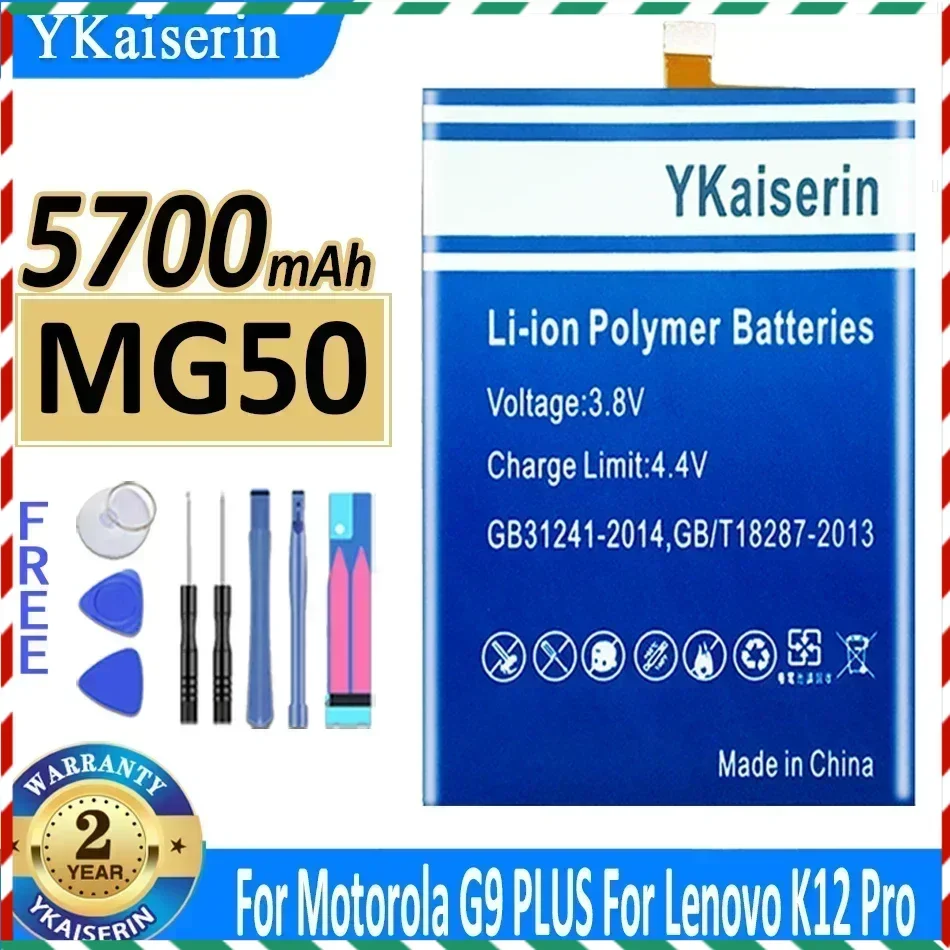 

YKaiserin for Motorola Batteria MG50 High Quality Battery for Motorola Moto G9 PLUS G9PLUS G9+ MG 50 Mobile Phone Batteries