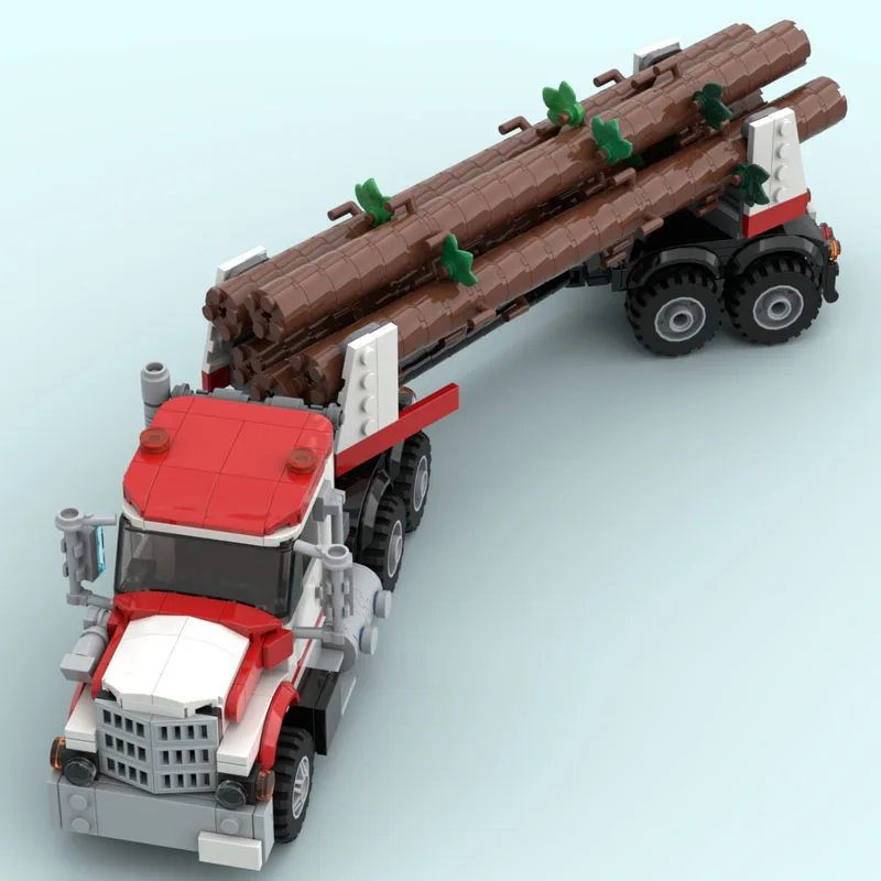 

MOC-178787 Classic Forest Logging Truck Building Block Model 625 Parts Boys Children's Birthday Christmas New Year Toy Gift