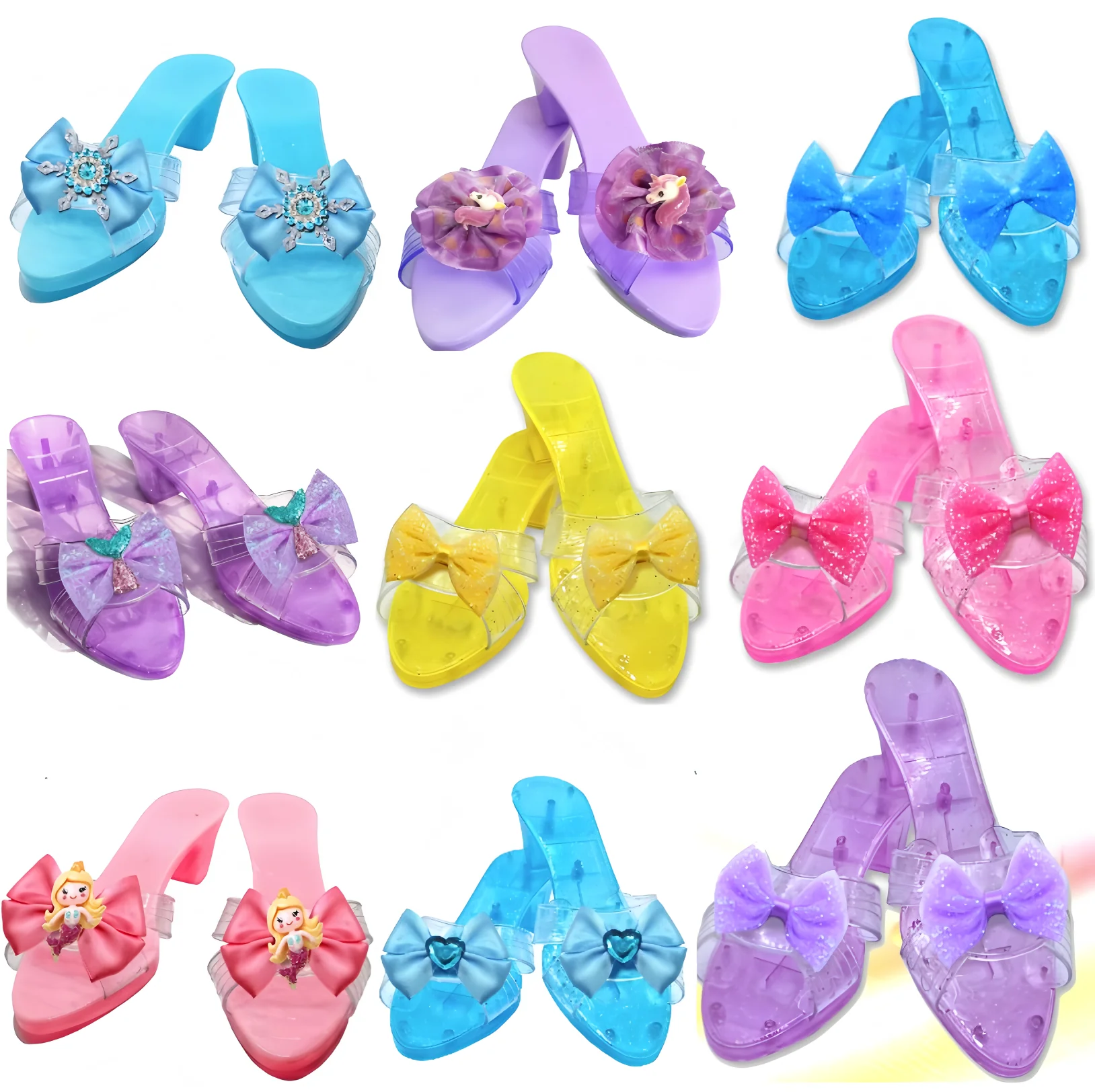 3-6 yeara Princess Dress Up Antislip Shoes Pretend Play High Heel Toys for Girls Kids Non-toxic Princess Role Play Set