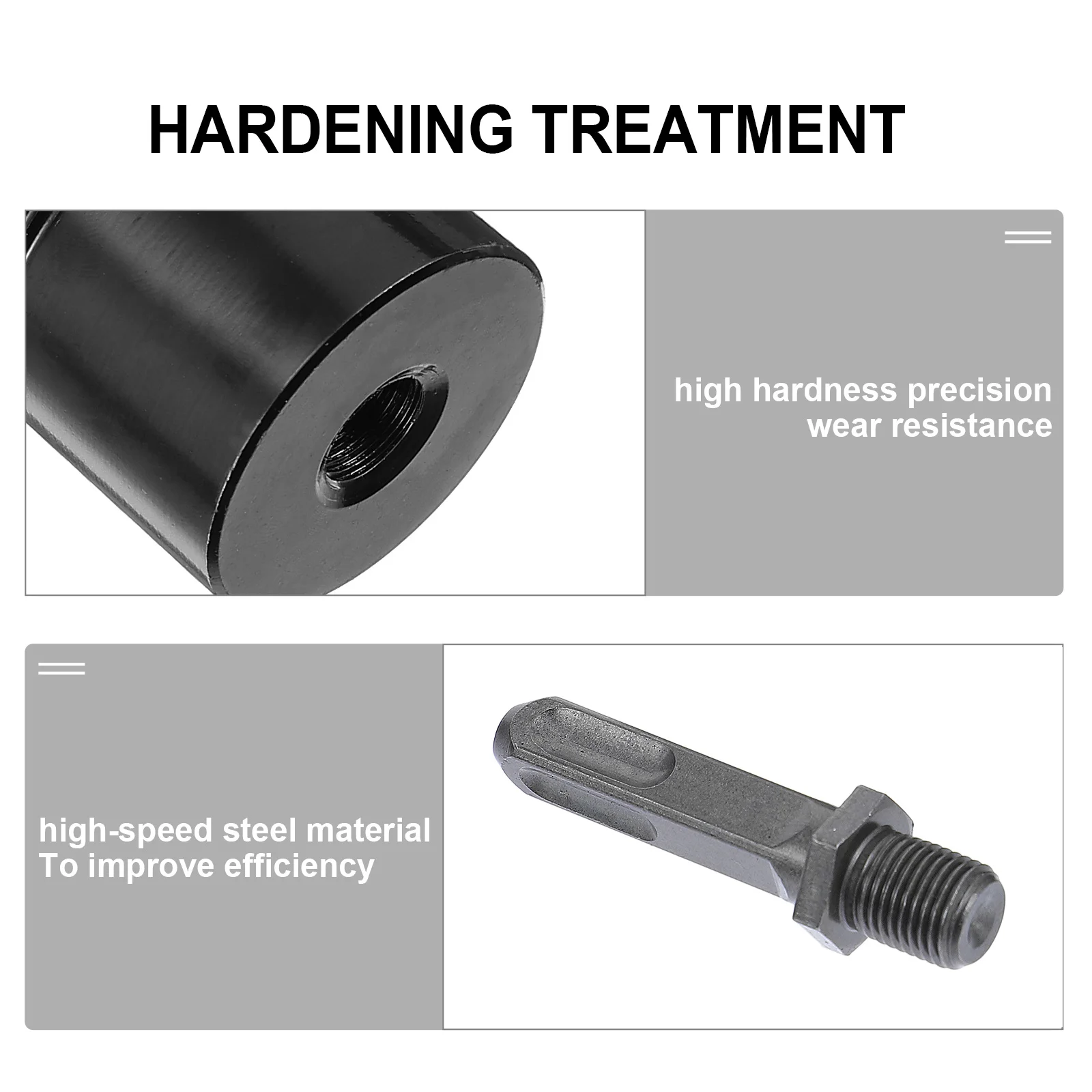 

4Pcs Firewood Drill Bit Set Durable Wear Resistant Grooved Anti Skid Design Suitable Family Camping Use Save Time