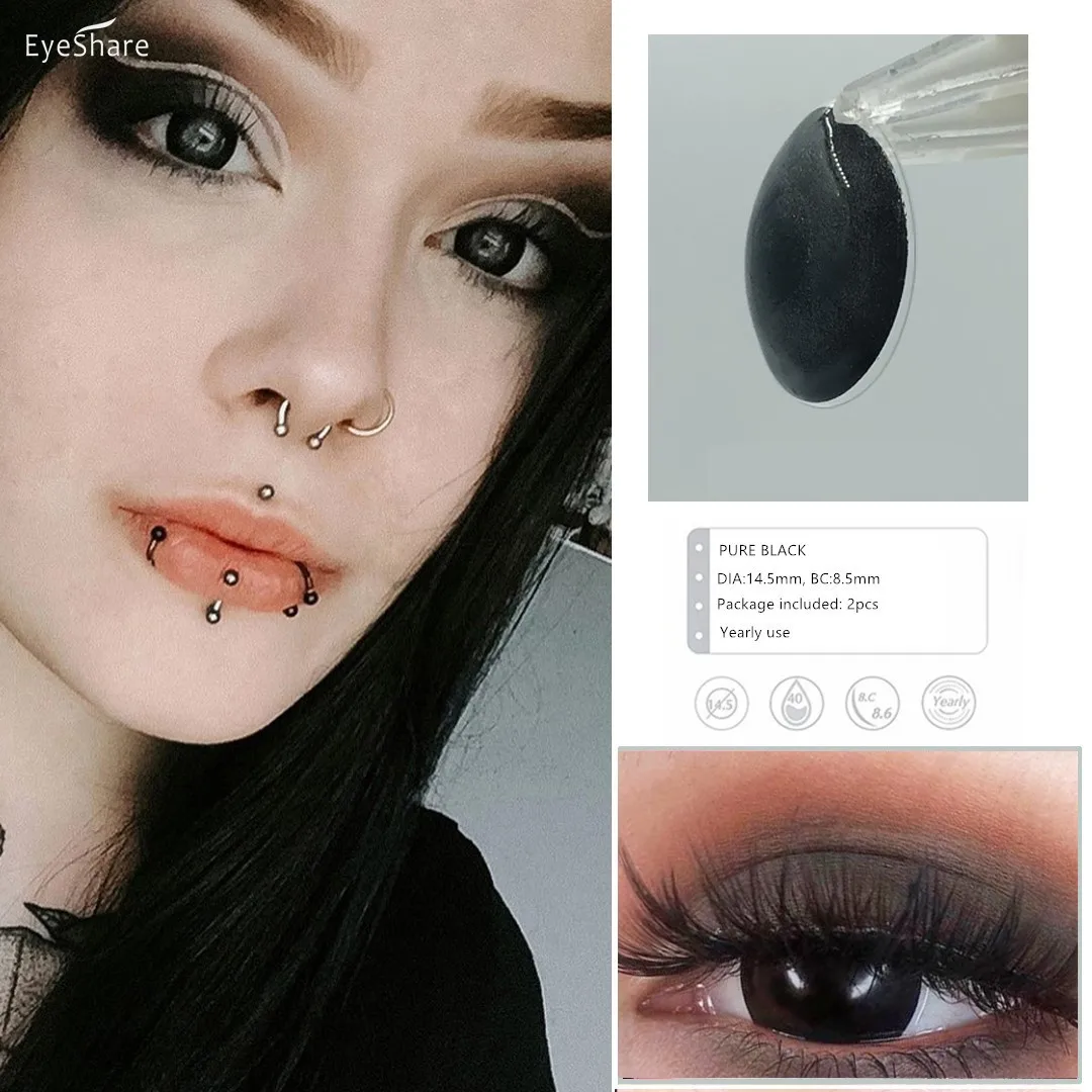 EYESHARE 2pcs Cosplay Anime Eyes Lenses for Eyes Halloween Colored Contact Lenses Beautiful Pupil Color Lens Eyes Contact Lens