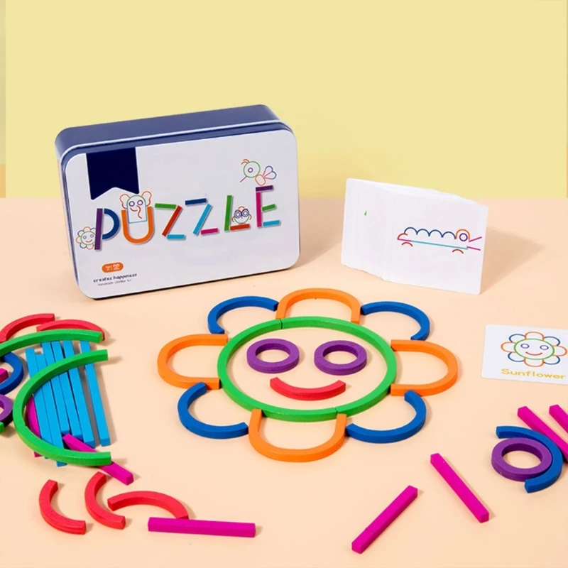 Jeu Puzzle d'appariement sensoriel, bâton assorti, jouet éducatif motricité Fine pour enfants