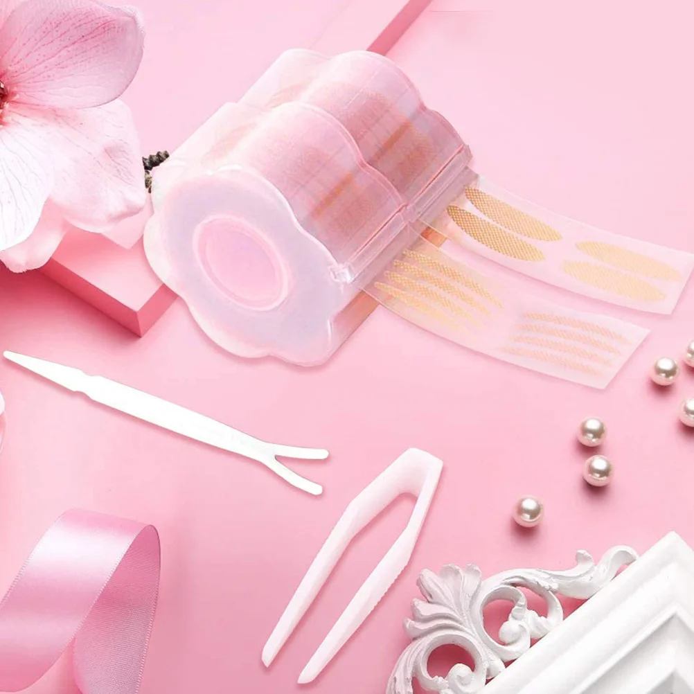 1Set Traceless Double Eyelid Tape Pink Eyelid Sticker Easy Apply Natural Look Comfortable Fit Makeup Tools Female Eye Beauty