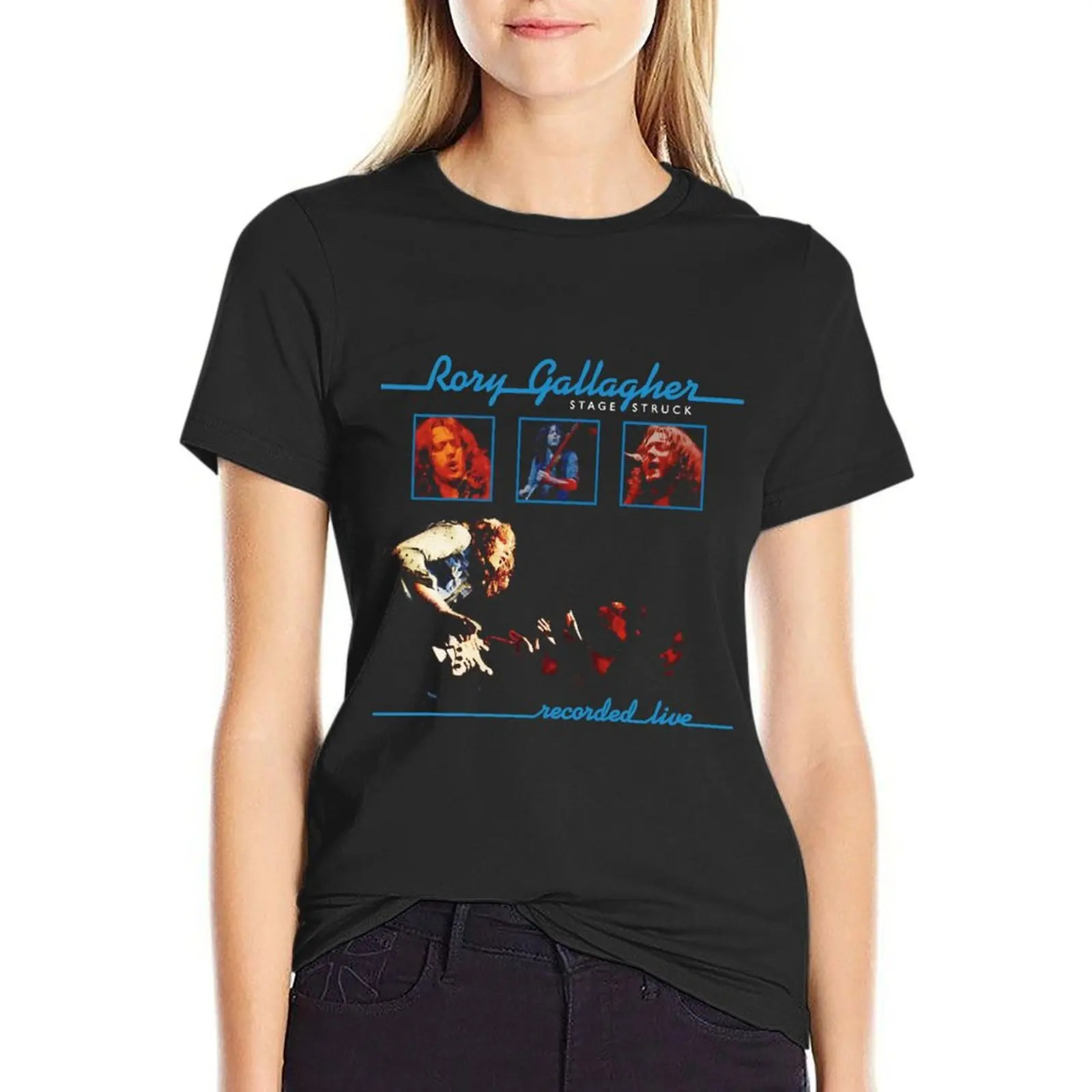 

Rory Gallagher For recorded live T-Shirt anime Female clothing Womens clothing