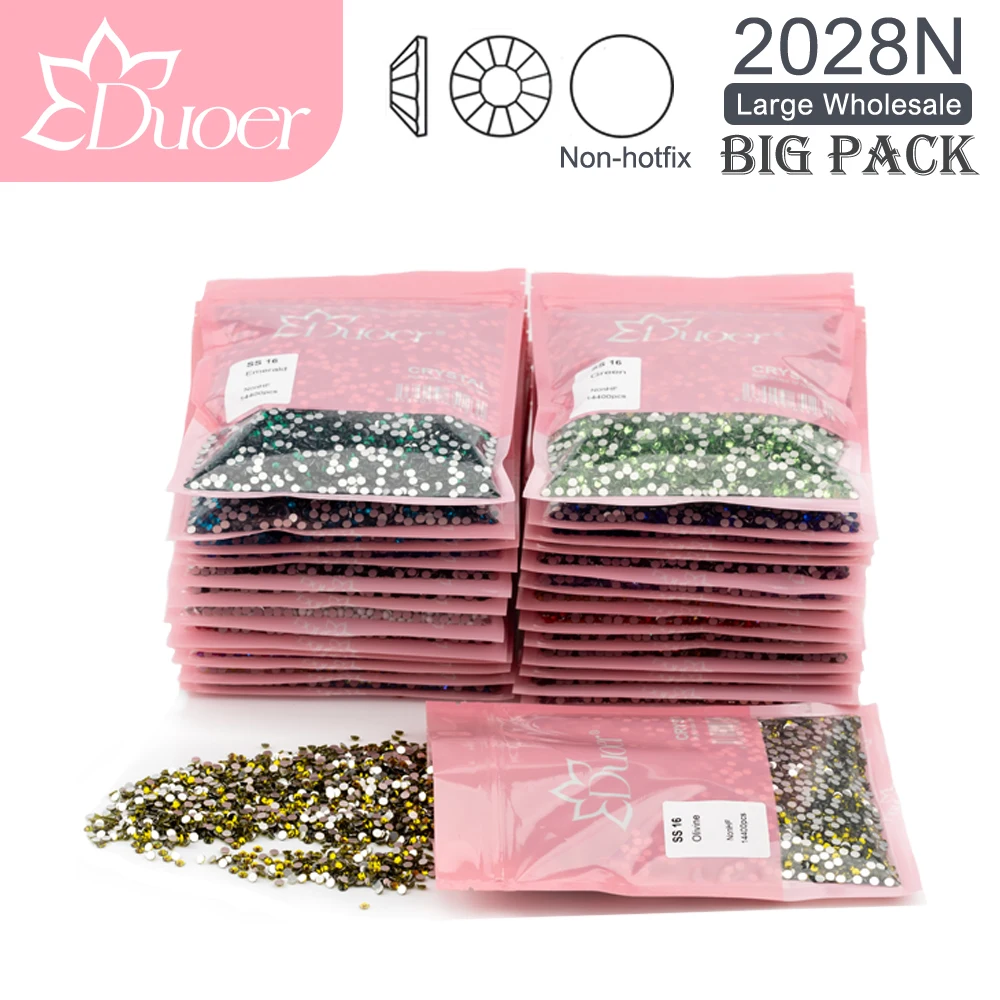 

DUOER SS6-SS30 High Quality Glass Rhinestones Crystal Flatback Non-hotfix Strass Stones Nail Art DIY Crafts Decorations 2028N-6