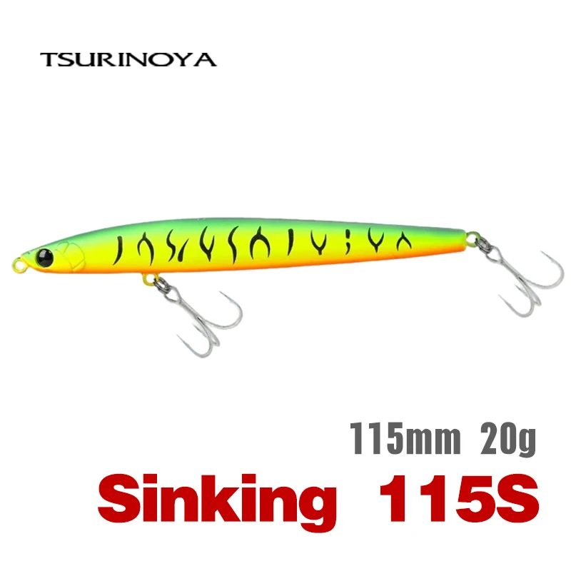 TSURINOYA 115S Max 80m Dalekie Rzuty Wąski Tonący Pencil GRIFFIN 115mm 20g Obciążenie Przynęta Wędkarska Morska Twarda Model
