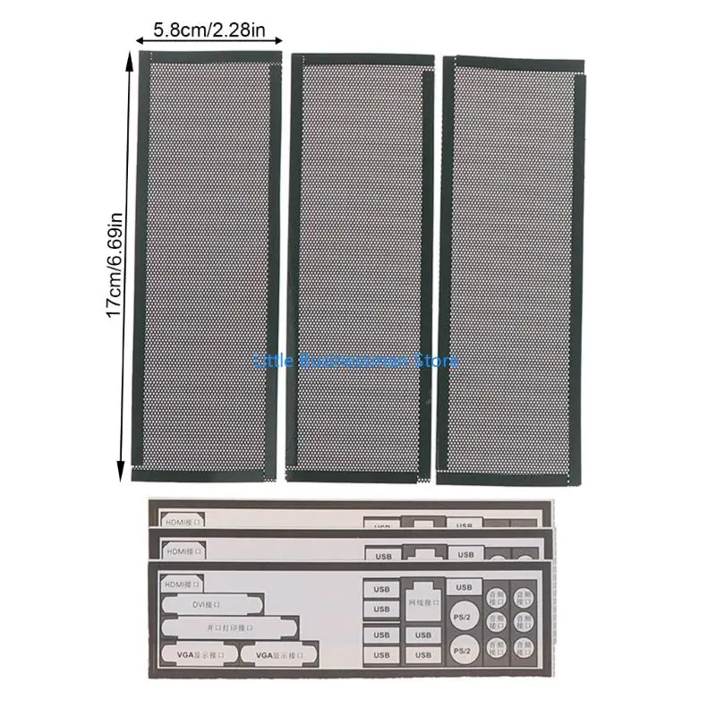 Computer Fall Lüfter Staub Filter Mesh Net Abdeckung PVC Staub Filter Schild Zurück Platte Für Computer Chassis M76A – Detail 6