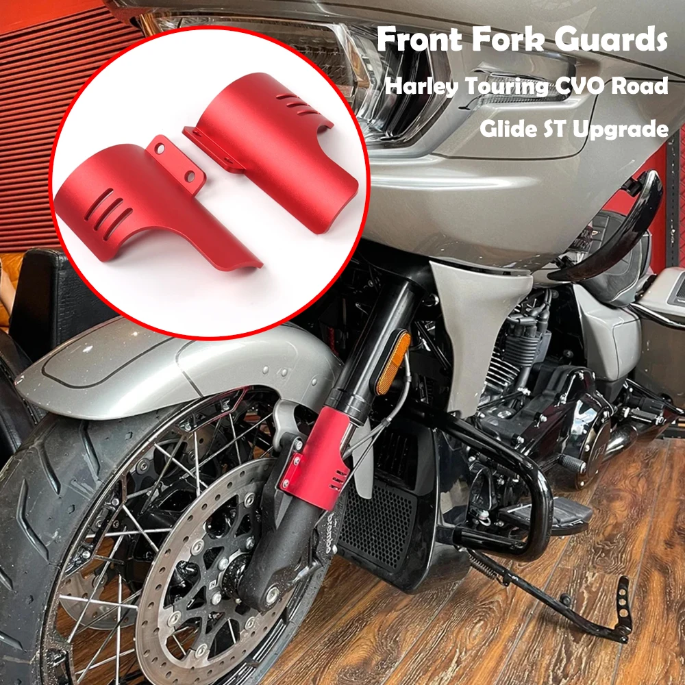 Fit For Harley Touring CVO Road Glide ST UpgradeMotorcycle Front Fork Guards Dust Protection Lower Fork Leg Deflector Shield