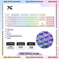 XVX Keycaps Topographic New Version Pattern Shine-Through OEM Profile IMD-Tech Keycaps 61/84/118 Keys PC Gamer Accessory Gift