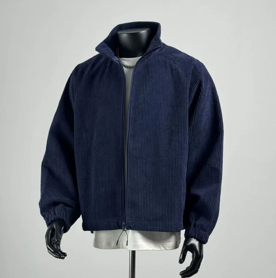 Chaquetas europeas y americanas para hombre, chaquetas de pana, tops versátiles de moda, cuellos tipo polo versátiles para viajes y fiestas, prendas de abrigo