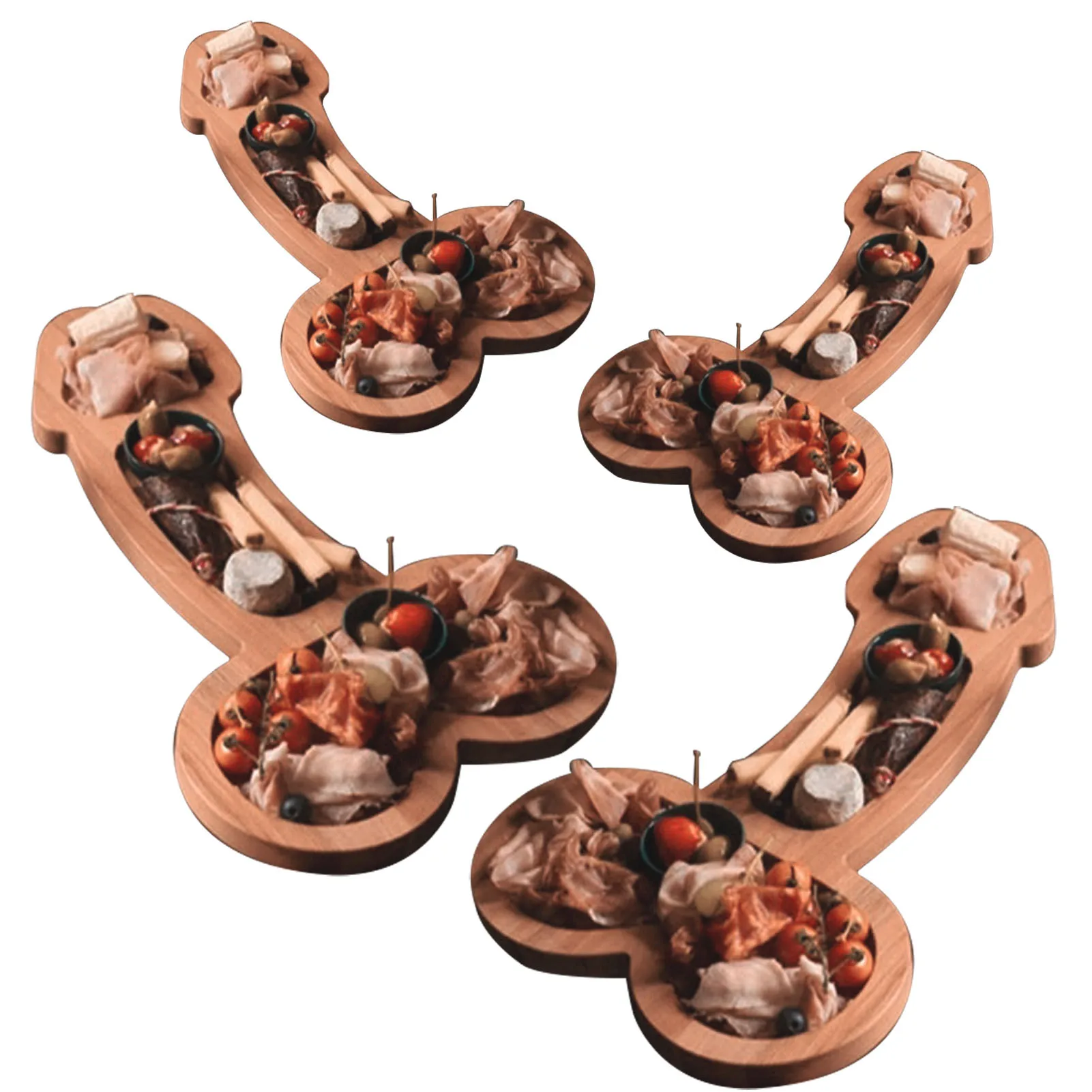 VIP-tablero de madera para aperitivos, bandeja de madera sólida única, novedad, para Charcuterie, queso, forma de pene, divertido