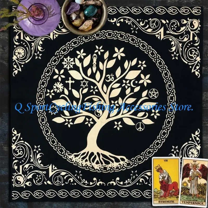 

31KC Table Cover Astrology Oracles Game Mat Square Pendulum Altar Table Cloth