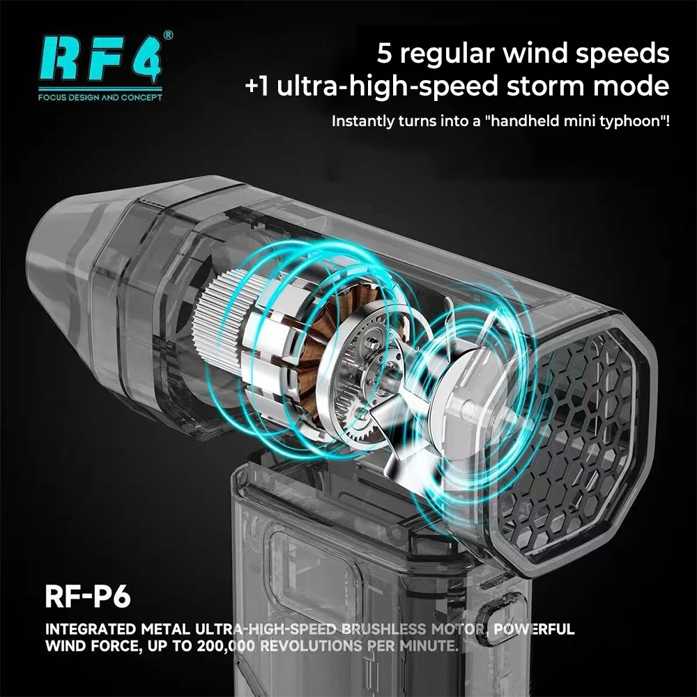 5 سرعات الرياح قابل للتعديل توربو مروحة نفاثة منفاخ هواء قوي الكهربائية منفضة الهواء المضغوط لمجفف السيارة/الكمبيوتر/أدوات تنظيف المنزل #2