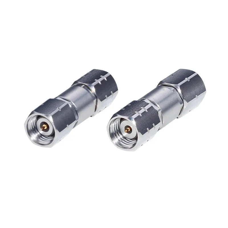 1pcs 2.4MM male head to 1.85MM male head millimeter wave high-frequency adapter 50GHZ stainless steel test head