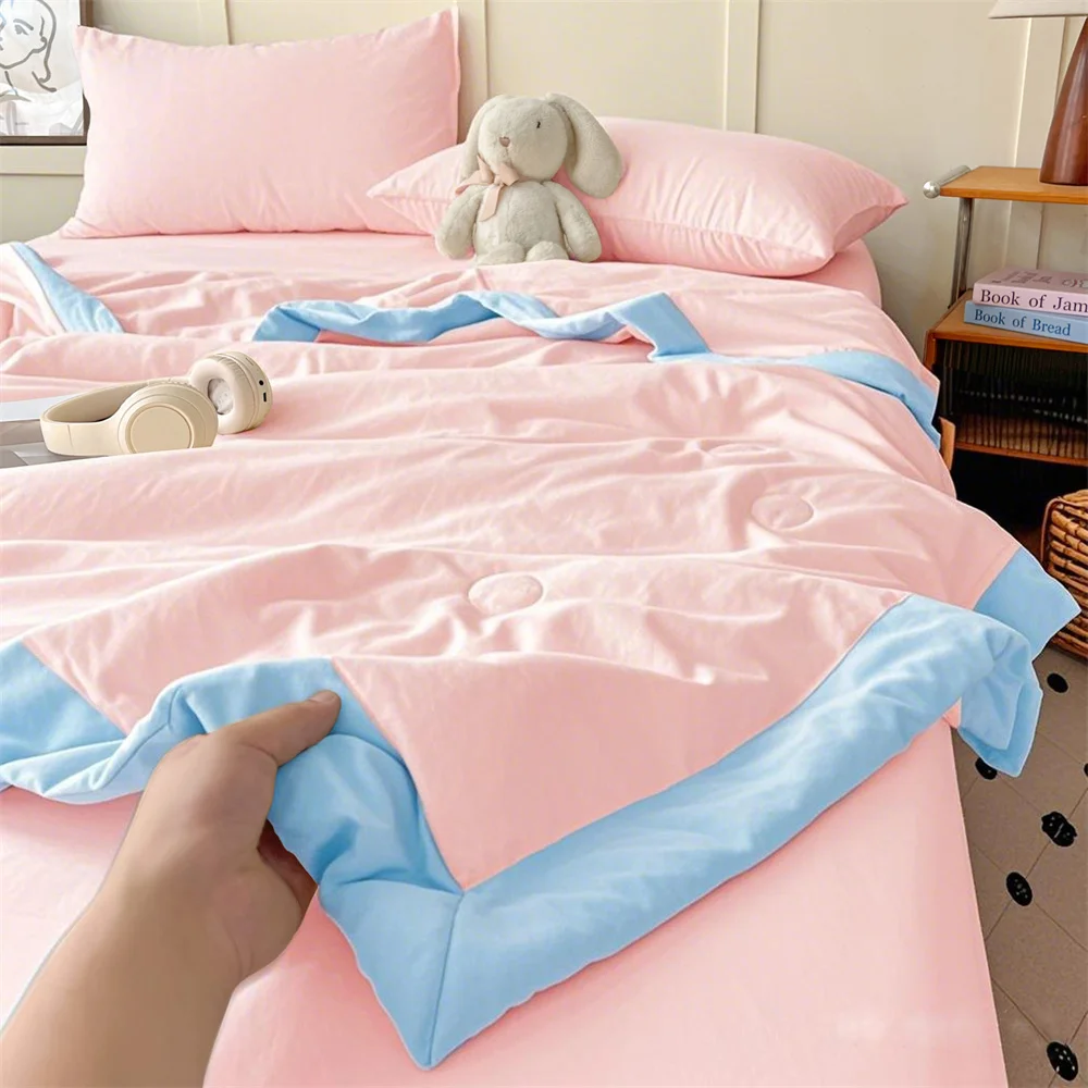 Manta Refrigerante para Cama, Edredón Ligero y Fresco para Verano con Tela Fría y Refrigerante de Doble Cara