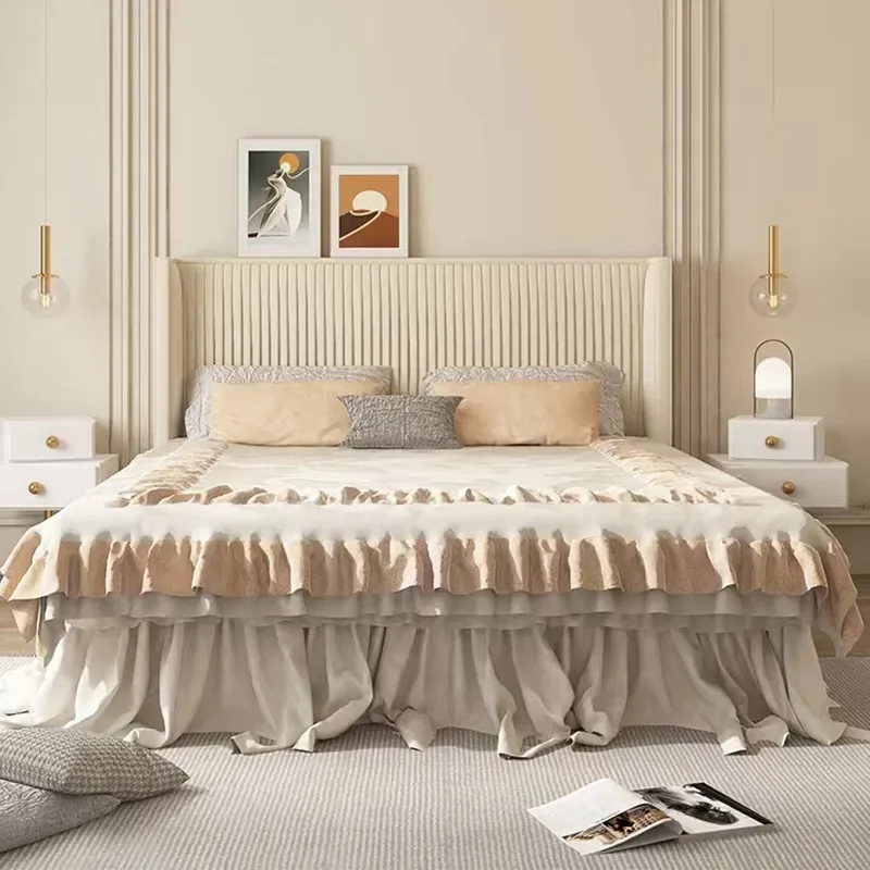 1.8x2m Confortable Fashionable Bed Frame Minimalist Apartment European Bed Nordic Luxury Modern Cama Matrimonial Home Furniture