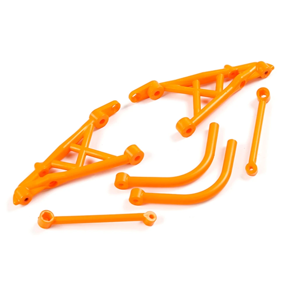 Kit de suporte amortecedor de amortecimento traseiro de nylon para 1/5 HPI ROVAN BAJA KM 5B ROFUN BAHA RC CAR Toys PARTS-Laranja