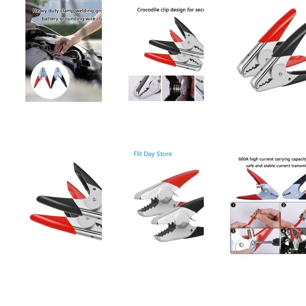 F92C High Performances 600A Metal Clamps for Car Battery Charging and Welding