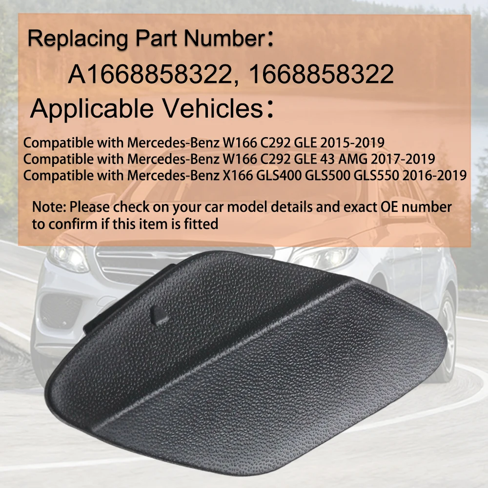 

Rear Bumper Tow Hook Eye Cover Cap Fit For Mercedes W166 X166 Rear Bumper Tow Hook Eye Cover Cap