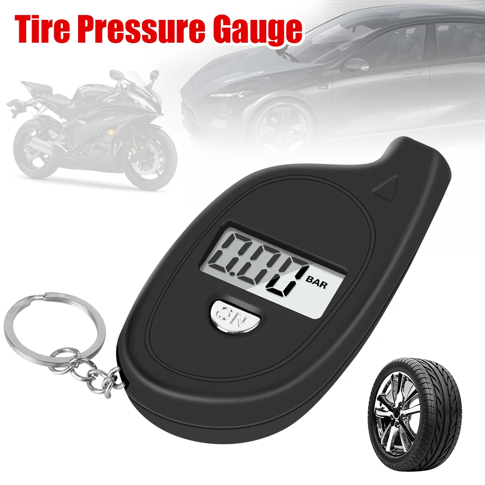 Car Tire Air Pressure Tester Meter Tire Gauge Digital LCD Display Auto Car Motorcycle Tire Safety Alarm