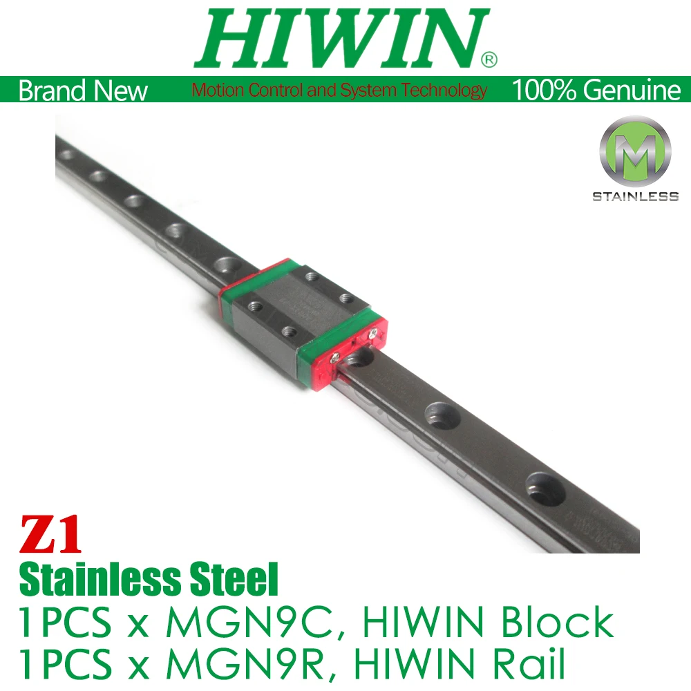 

Genuine HIWIN MGN9C Z1 100 150 200 250 300 350 400 450 500 550MM HIWIN MGN9 Linear Guide Rail HIWIN MGN9C Z1 Block 3D Printer