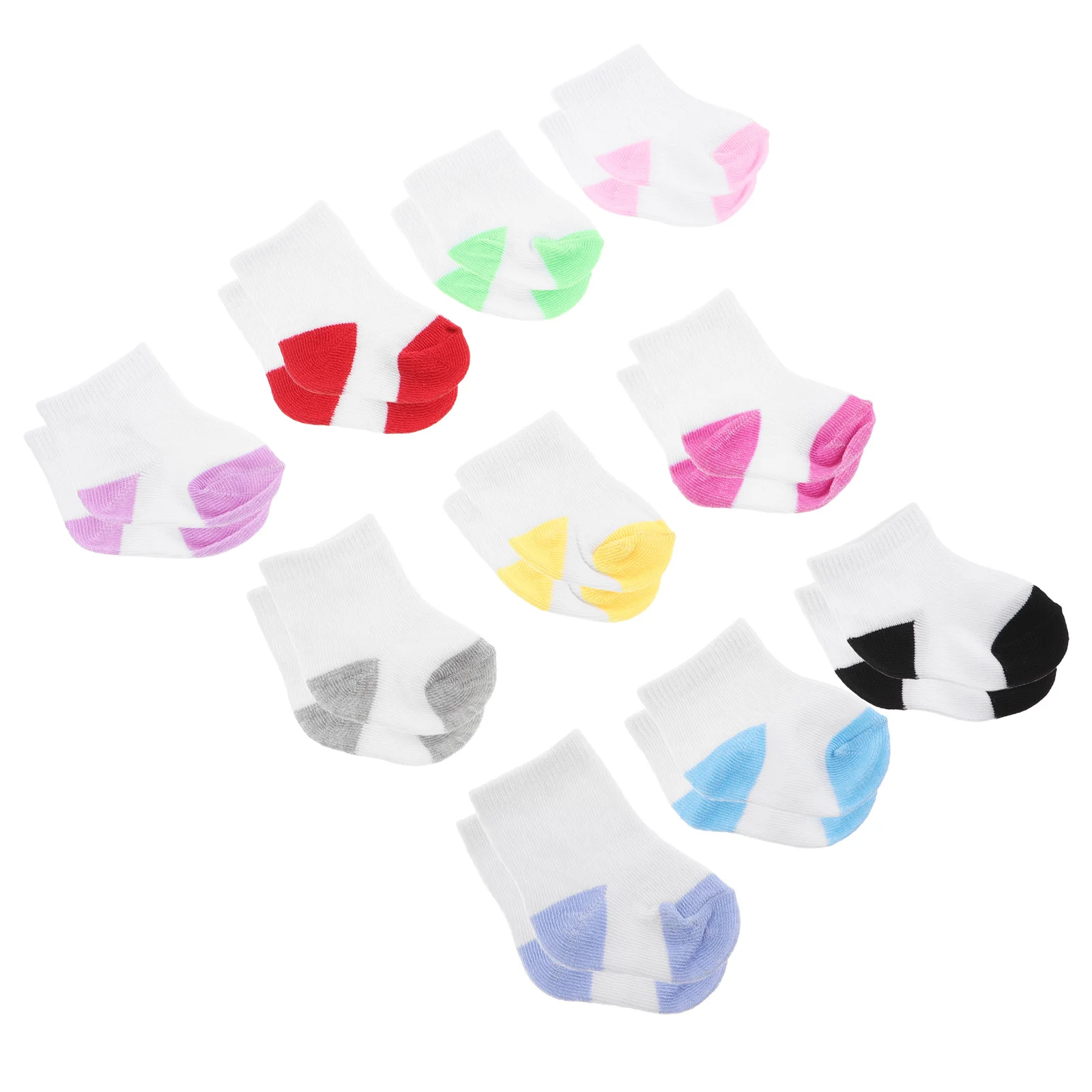 

10Pairs Dress Up Socks for 18 Inch Baby Assorted Styles Mini Clothing Accessories Kids Creative Playtime Fun Set