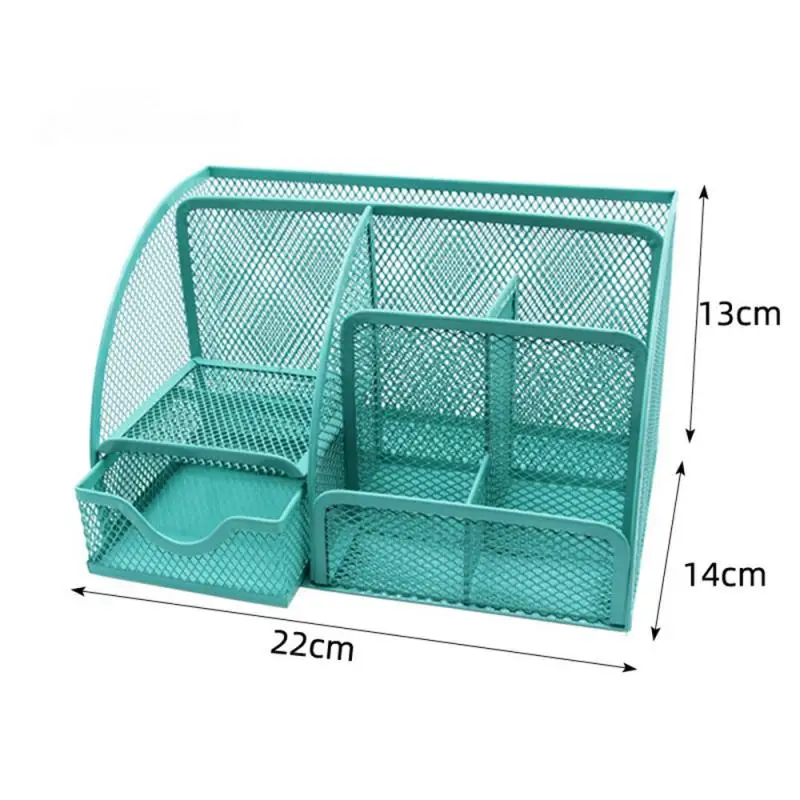 حامل قلم معدني حامل قلم متعدد الوظائف مكتب تخزين مكتب منظم قرطاسية حامل قلم صندوق منظم صندوق برميل القلم