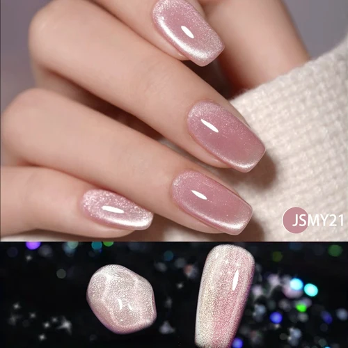 Imagen 2 del producto Este juego de 6 piezas de esmalte de uñas en gel Crystal Cat Eye con imanes que presenta esmalte de uñas en gel que cambia de color Crystal Cat Eye, perfecto