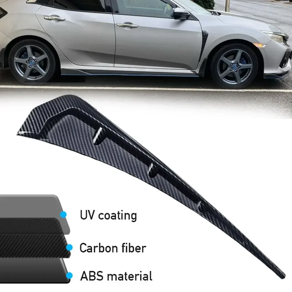 

2Pcs Car Shark Gills Universal Fender Side Air Flow Outlet Vent Decoration Sticker Trim Cover Decal Car Styling For Honda Civic