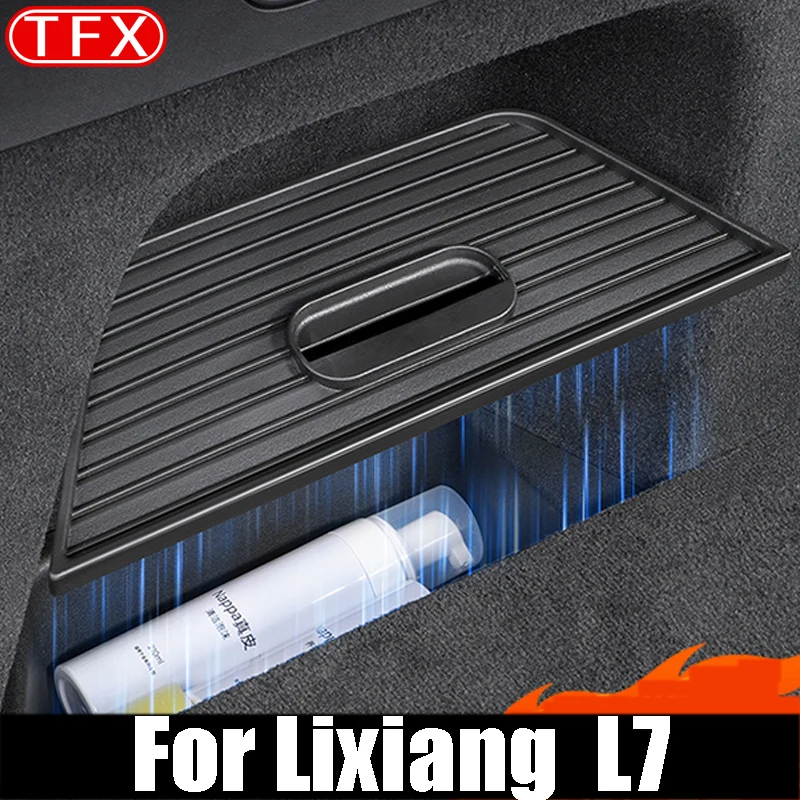 

For Lixiang Li L7 2022 2023 2024 Car Styling Trunk Storage Box Side Pocket Organizer Hidden Lid Modification Auto Accessories