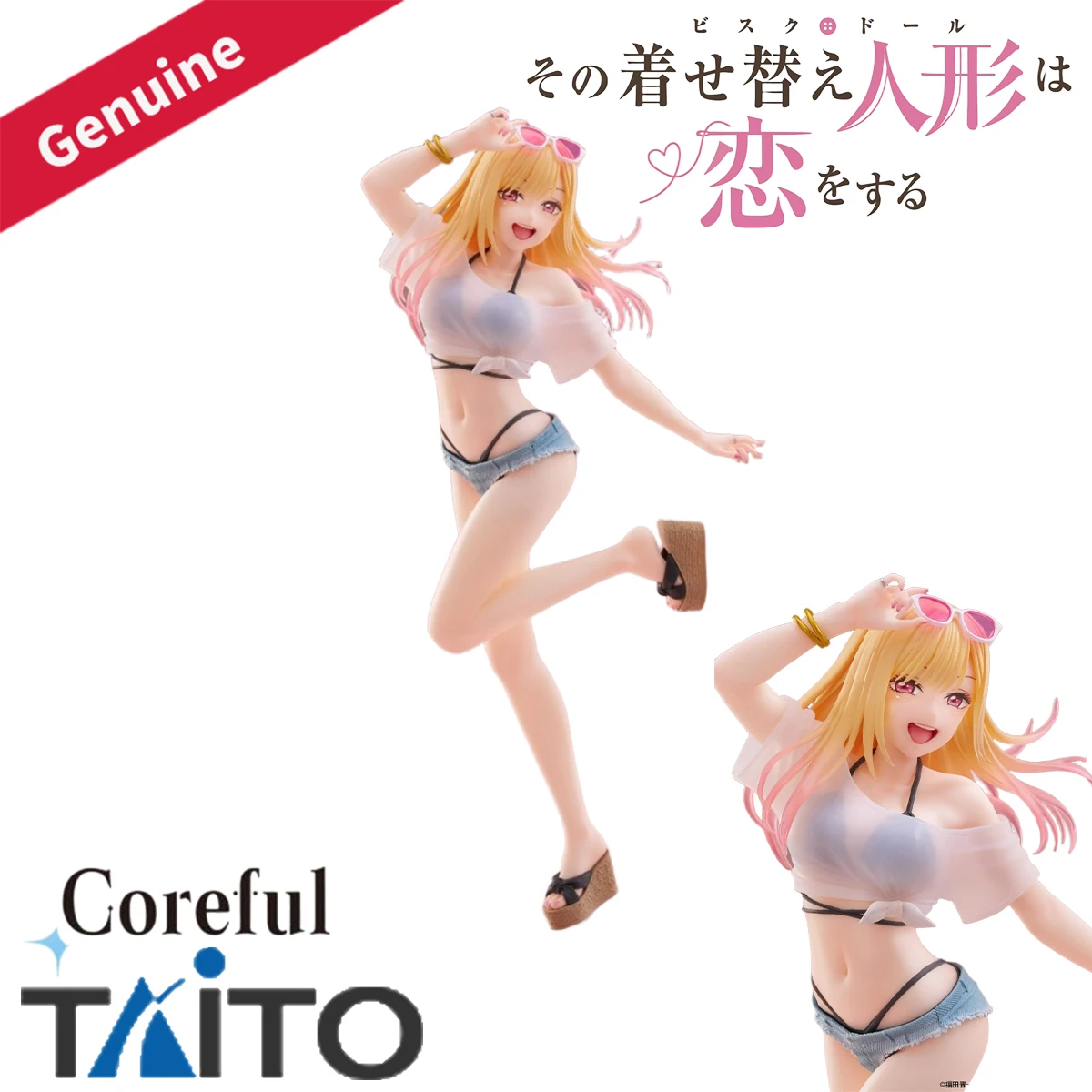 

Оригинальная настоящая предварительно окрашенная фигурка TAiTO Coreful Sono Bisque Doll Wa Koi O Suru Kitagawa Marin Mizugi Ver. Модель аниме-фигурки