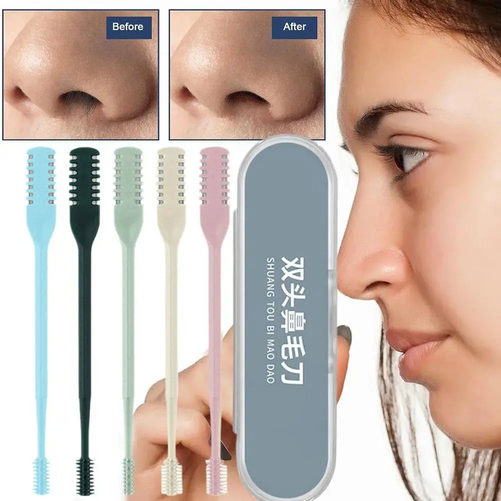 

3 шт., вращающаяся на 360 градусов машинка для стрижки носа, триммер для волос в носу для женщин и мужчин, ручной триммер для волос в носу, триммер для бровей