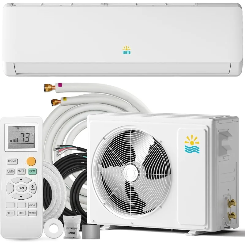 

18000 BTU Ductless Mini Split Air Conditioner and Heat Pump, 19 SEER2 Energy Efficient Inverter System, 230V, Cools Large Rooms